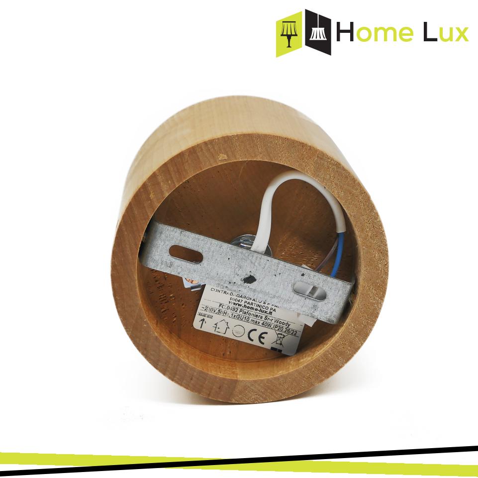FARETTO SR-R WOODY GU10 SUPERFICIALE IN LEGNO