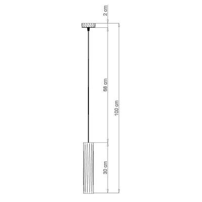 LAMPADARIO A SOSPENSIONE PENWO GU10 IN LEGNO