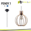 PENDENTE PENDY 1 E27 IN LEGNO