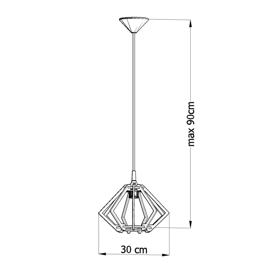 PENDENTE PENDY 3 E27 IN LEGNO