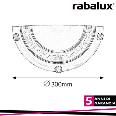 APPLIQUE LARETTA MEZZALUNA 30CM E27