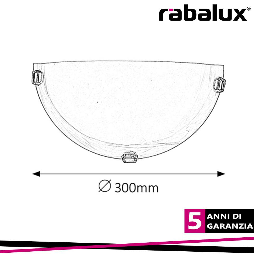 APPLIQUE ALABASTRO MEZZALUNA   30CM E27