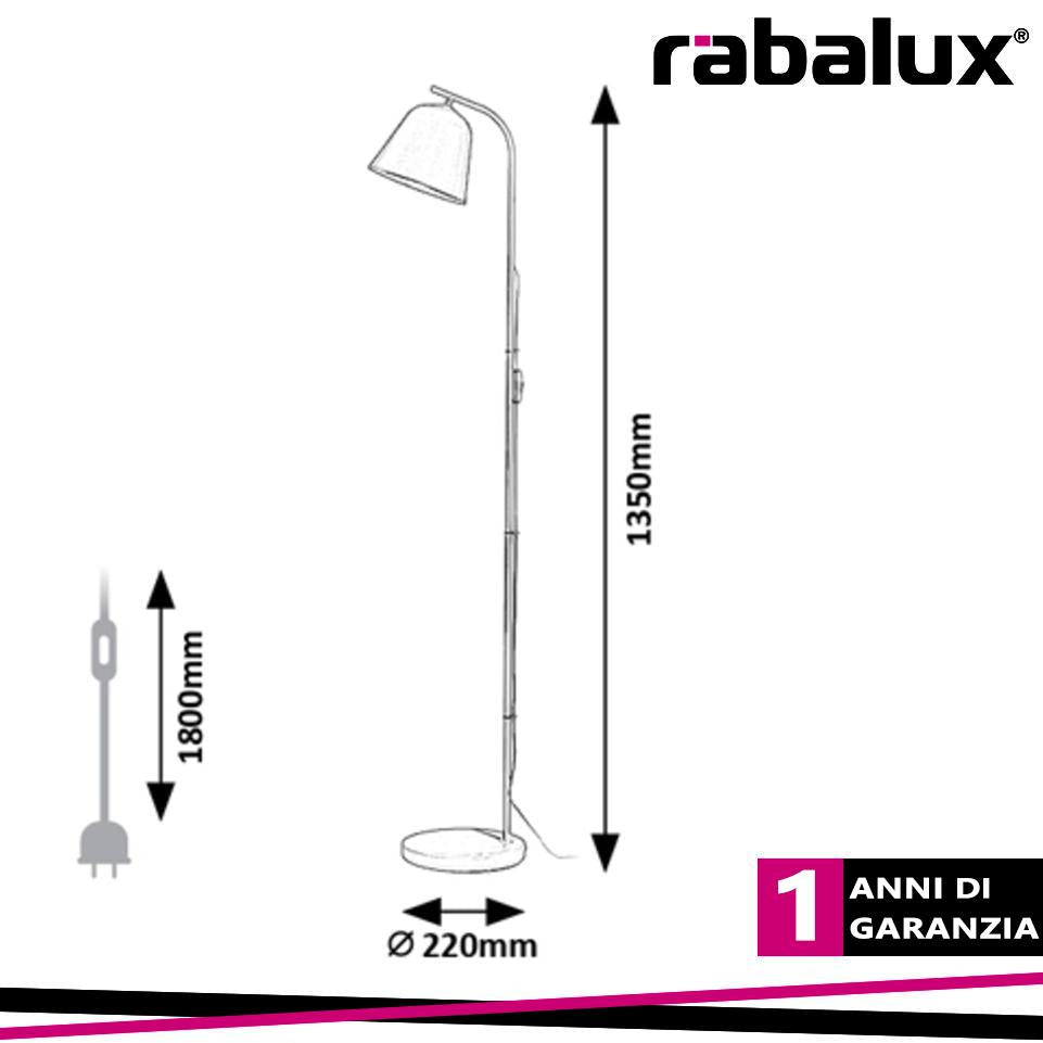 LAMPADA A PIANTANA MALIA 135CM GREY E27