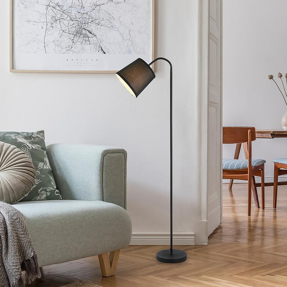 LAMPADA A PIANTANA GODRIC 141CM NERO E27