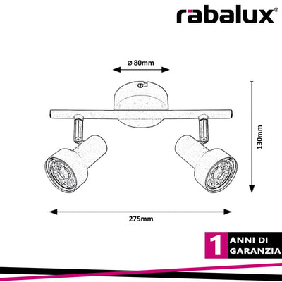 APPLIQUE KONRAD 2XGU10 BIANCO