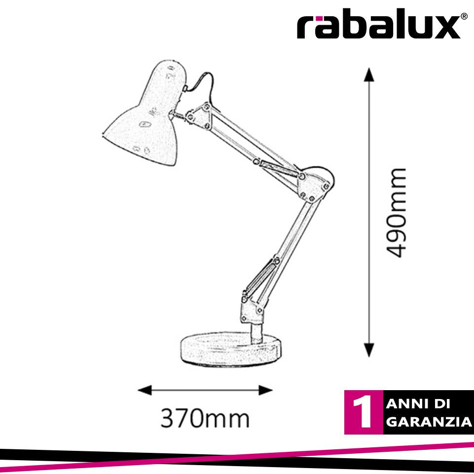 LAMPADA SAMSON DA TAVOLO E27   BIANCO