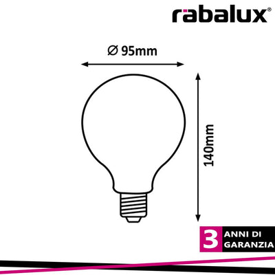 LAMPADA E27 G95 8W 2700K OPALE
