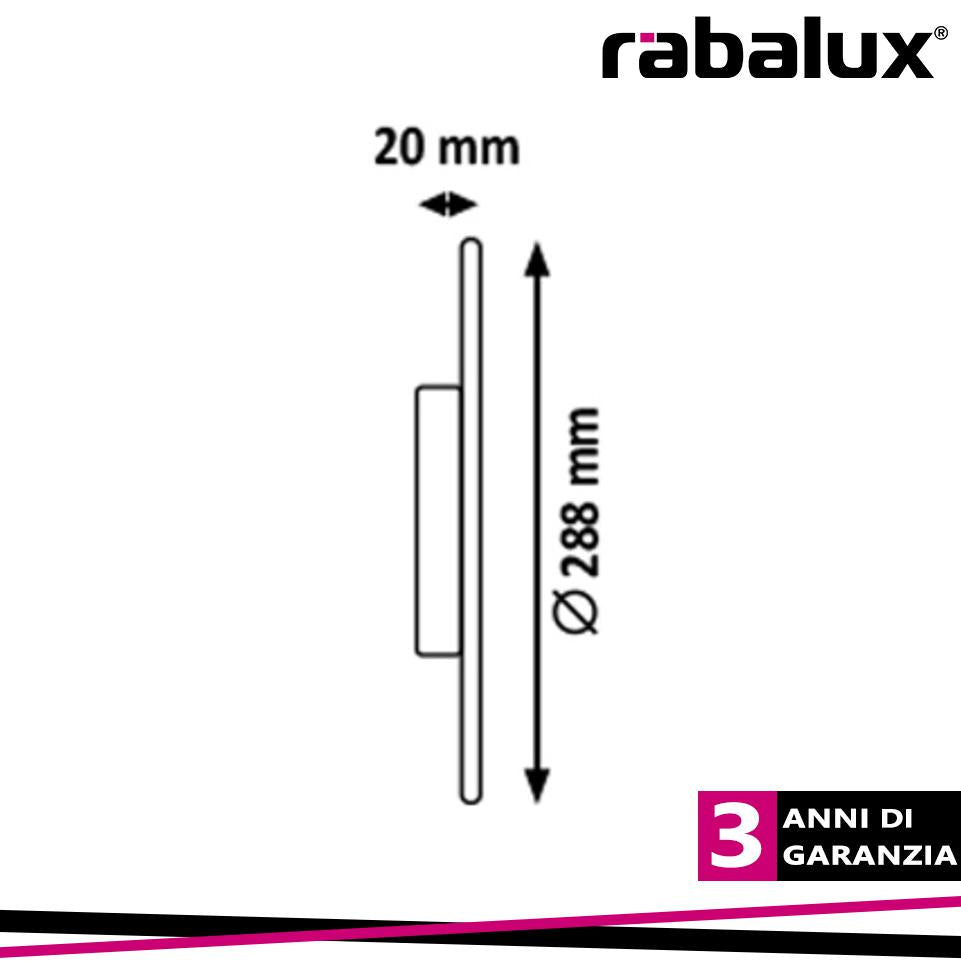 PIASTRA LED 24W 3000K 288MM