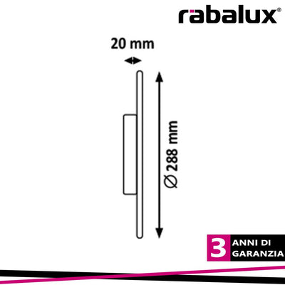 PIASTRA LED 24W 3000K 288MM
