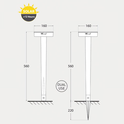 FIORINA NERO SOLAR LED D150 PIIR CCT SET