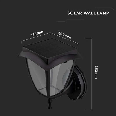 2W LED LAMPADA DA GIARDINO SOLARE CORPO NERO 3000K, 6000K IP44