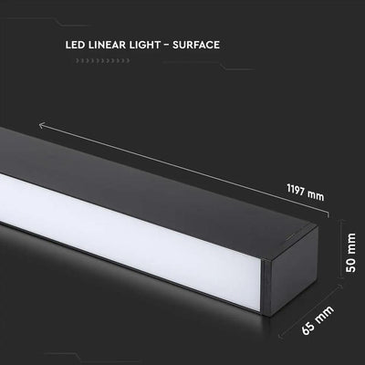 LED SOSPENSIONE INDUSTRIALE LINEARE SAMSUNG CHIP 40W CORPO NERO 3000K