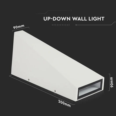 6W LED LAMPADA DA PARETE CORPO BIANCOIP65 3000K