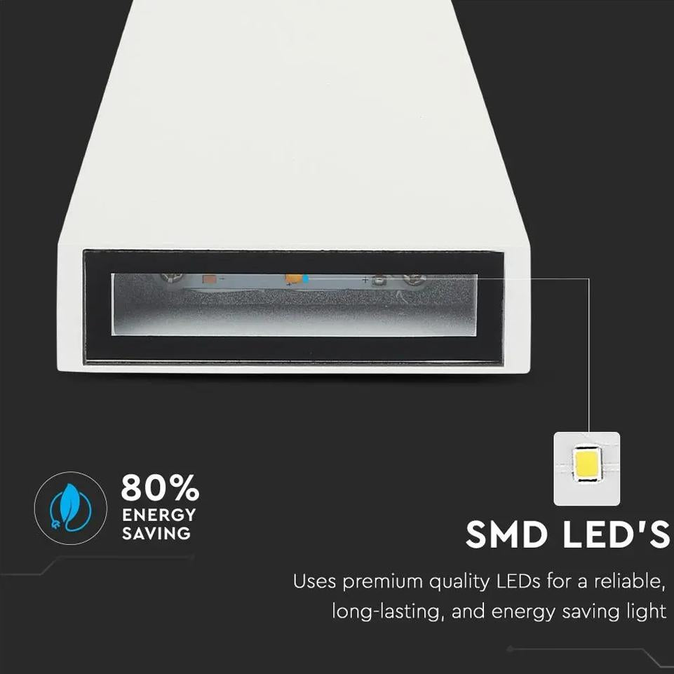 6W LED LAMPADA DA PARETE CORPO BIANCOIP65 3000K