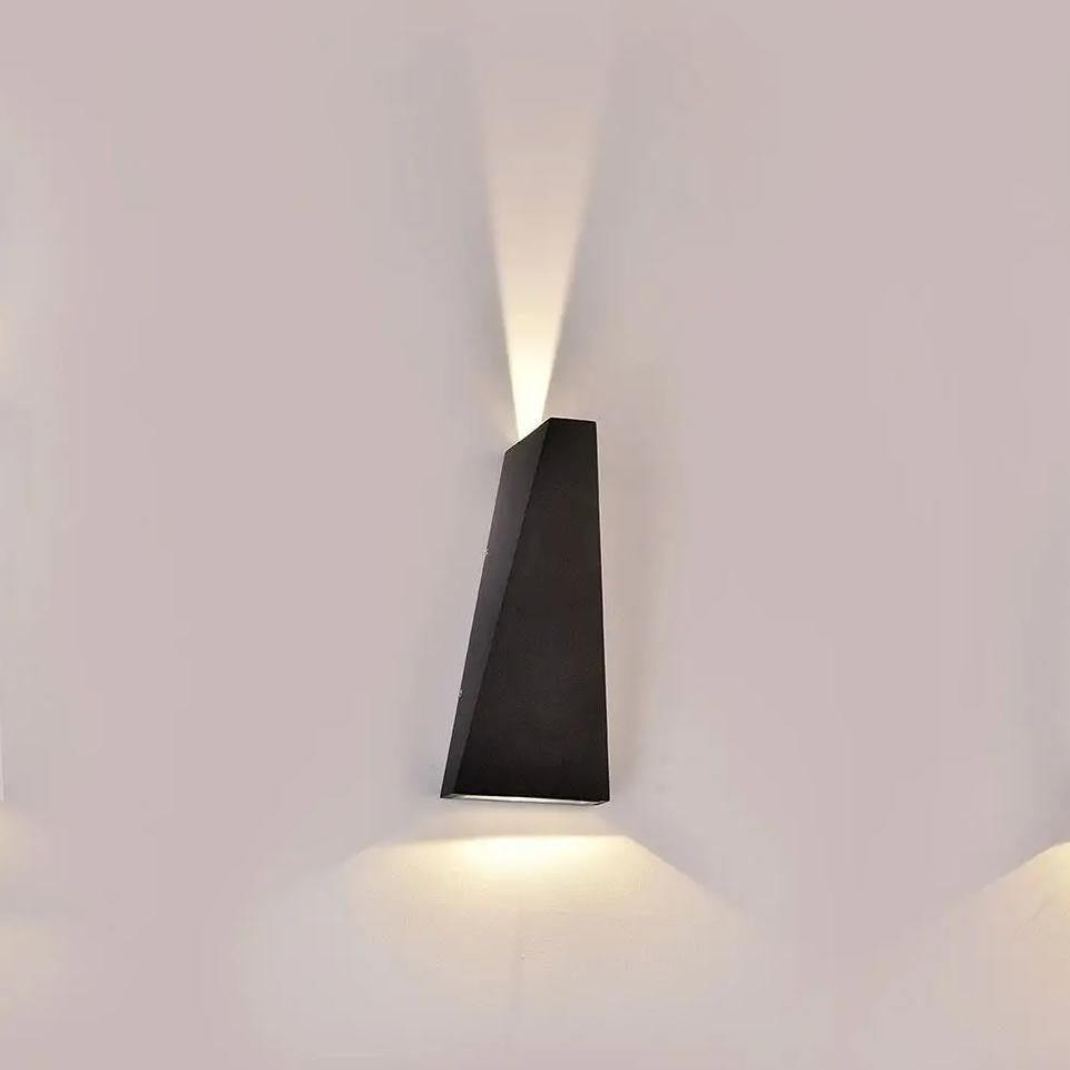 6W LED LAMPADA DA PARETE CORPO NERO IP65 3000K