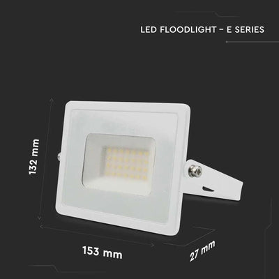 30W LED PROIETTORE SMD E-SERIES G2 CORPO BIANCO 4000K