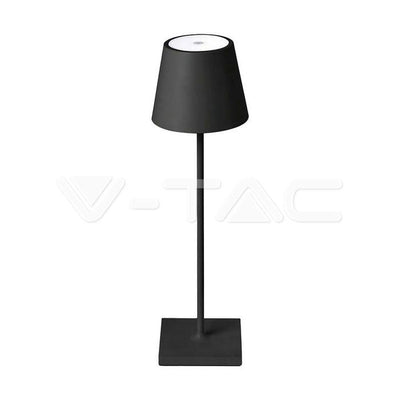 3W LAMPADA LED DA TAVOLO  IN ALLUMINIO RICARICABILE CON TOUCH DIMMERABILE CORPO NERO 3000K