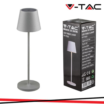 2W LED LAMPADA DA TAVOLO (4400MA BATTERY) IP54 CORPO VERDE 3000K