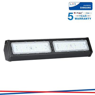 LED SOSPENSIONE INDUSTRIALE LINEARE SAMSUNG CHIP - 100W CORPO NERO 120 D 6500K