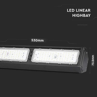 LED SOSPENSIONE INDUSTRIALE LINEARE SAMSUNG CHIP - 100W CORPO NERO 120 D 6500K