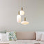 PENDENTE SINOPIA 3XE27 GOLD/OPAL GLASS