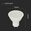 LED LAMPADINA SAMSUNG CHIP GU10 10W MILKY COVER PLASTIC 6500K