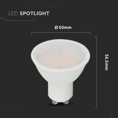 LED LAMPADINA SAMSUNG CHIP GU10 10W MILKY COVER PLASTIC 6500K