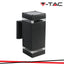 LED LAMPADA DA PARETE WITH CORPO NERO IP44 E27 SQUARE