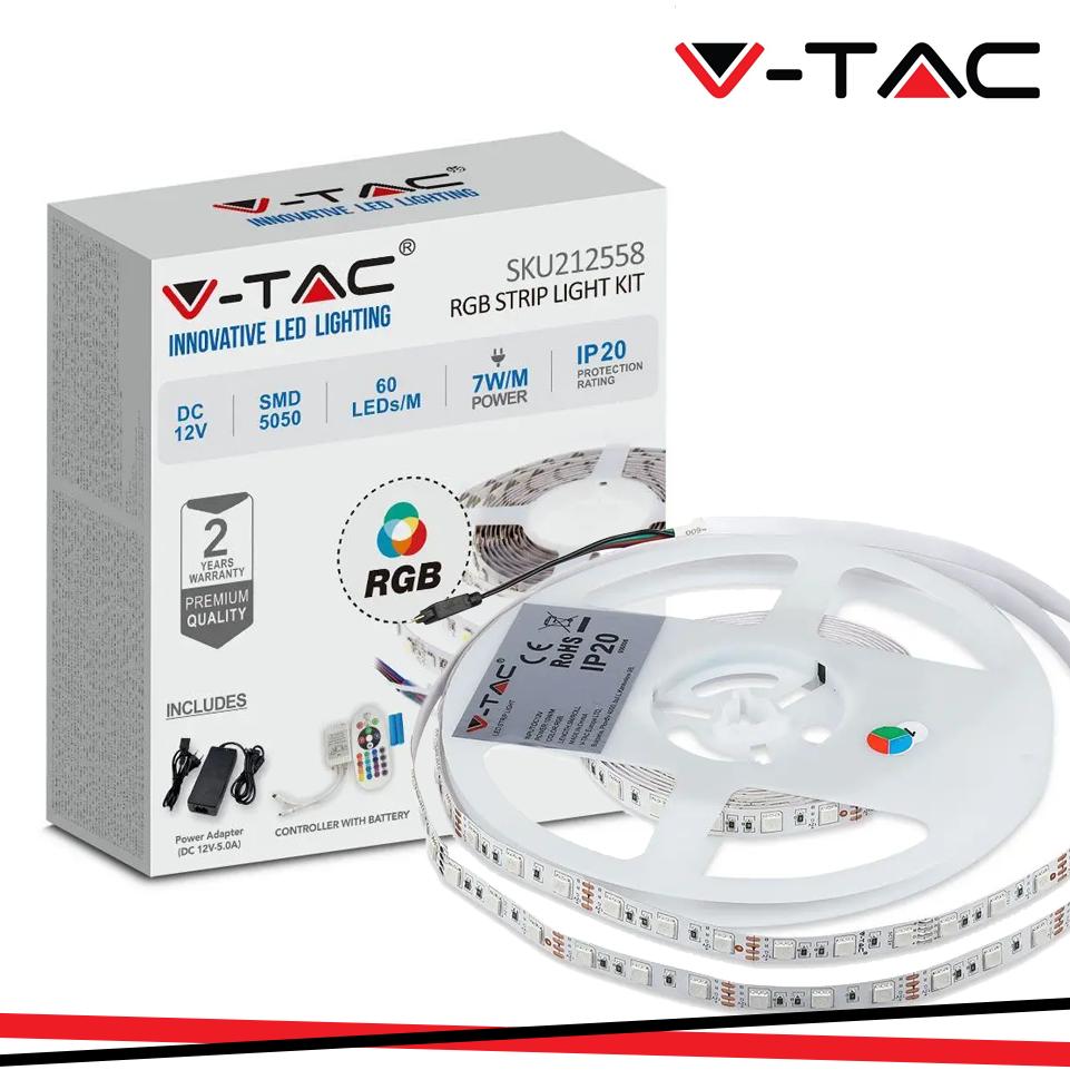 LED STRISCIA RGB SET LIGHT KIT W/REMOTE 12V IP20