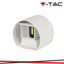 5W LED LAMPADA DA PARETE WITH BRIDGLUX CHIP CORPO BIANCO ROTONDO IP65 4000K