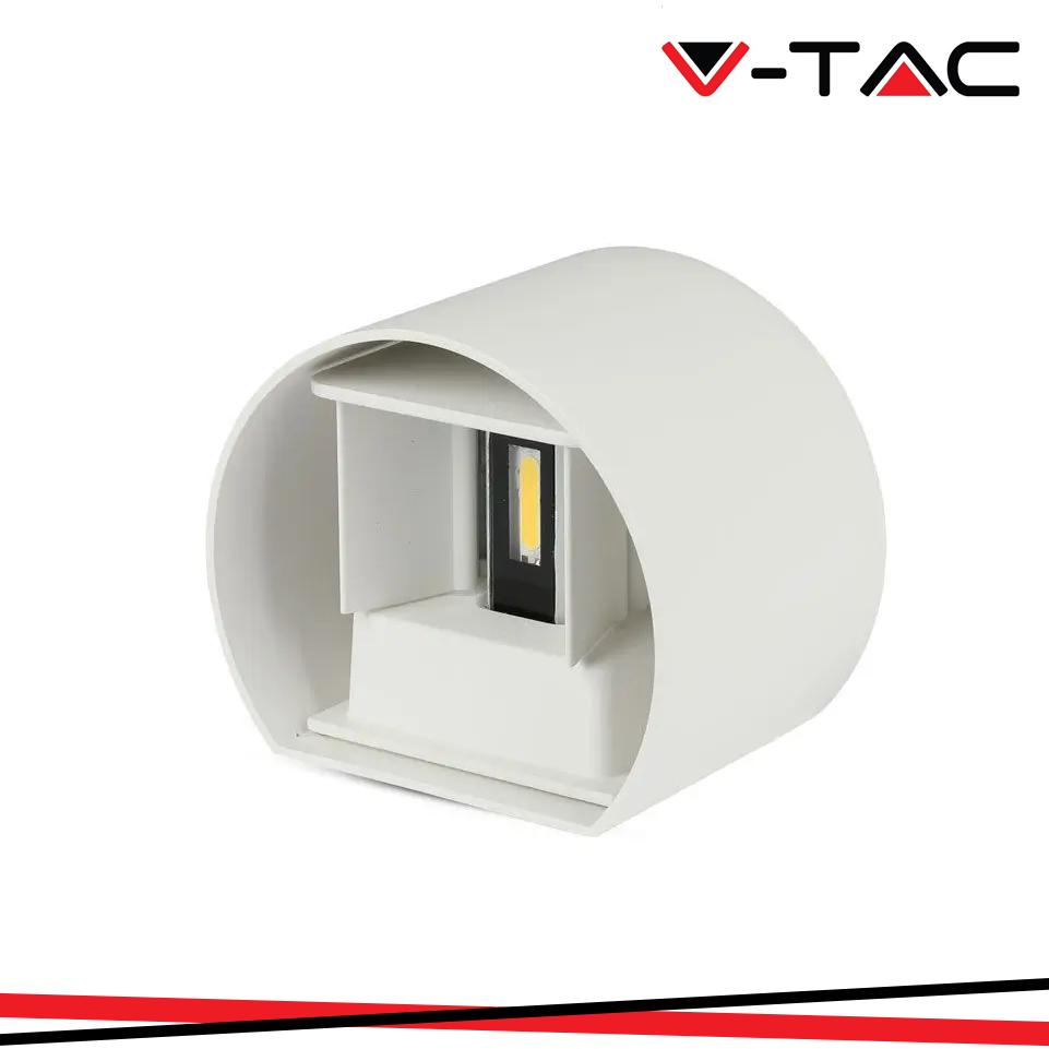 5W LED LAMPADA DA PARETE WITH BRIDGLUX CHIP CORPO BIANCO ROTONDO IP65 4000K