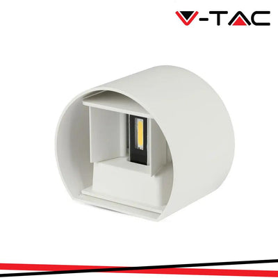 5W LED LAMPADA DA PARETE WITH BRIDGLUX CHIP CORPO BIANCO ROTONDO IP65 4000K