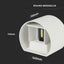 5W LED LAMPADA DA PARETE WITH BRIDGLUX CHIP CORPO BIANCO ROTONDO IP65 4000K