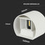 5W LED LAMPADA DA PARETE WITH BRIDGLUX CHIP CORPO BIANCO ROTONDO IP65 4000K