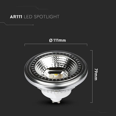 LED LAMPADA AR111 12W GU10   6400K DIMMERABILE