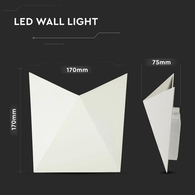 5W LED LAMPADA DA PARETE CORPO BIANCOIP65 3000K