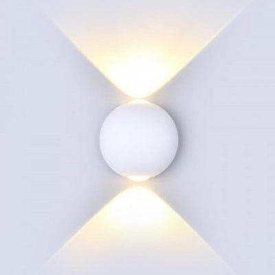 4W LED LAMPADA DA PARETE CORPO BIANCO ROTONDO IP65 3000K