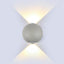 4W LED LAMPADA DA PARETE CORPO GRIGIO ROTONDO IP65 4000K