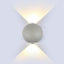 4W LED LAMPADA DA PARETE CORPO GRIGIO ROTONDO IP65 4000K