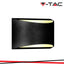 9W LED LAMPADA DA PARETE WITH BRIDGELUX CHIP CORPO NERO 4000K IP54