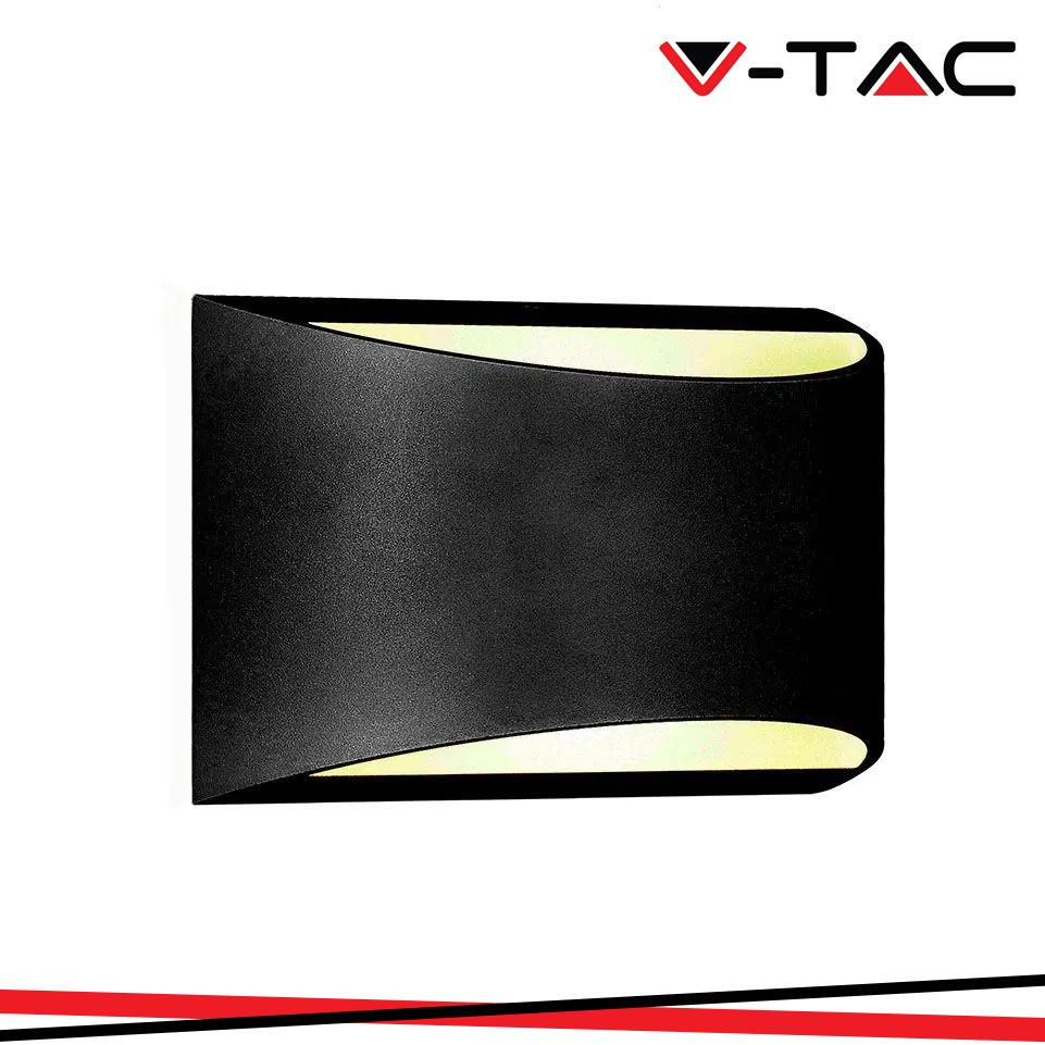 9W LED LAMPADA DA PARETE WITH BRIDGELUX CHIP CORPO NERO 4000K IP54