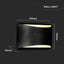 9W LED LAMPADA DA PARETE WITH BRIDGELUX CHIP CORPO NERO 4000K IP54