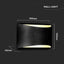 9W LED LAMPADA DA PARETE WITH BRIDGELUX CHIP CORPO NERO 4000K IP54