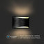 9W LED LAMPADA DA PARETE WITH BRIDGELUX CHIP CORPO NERO 4000K IP54