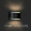 9W LED LAMPADA DA PARETE WITH BRIDGELUX CHIP CORPO NERO 4000K IP54