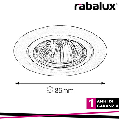 SPOT RELIGHT ROUND ADJ GU5.3  , 12V, WHITE