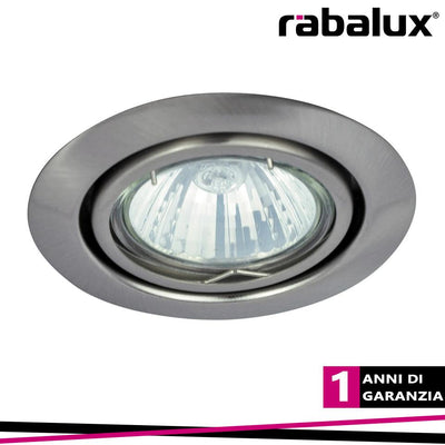 SPOT RELIGHT ROUND ADJ.. GU5.3, 12V, SATIN CHROME