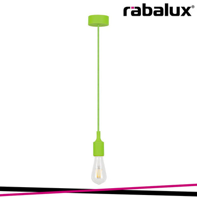 ROXY,PENDANT WITH "IRON CABLE" AND SILICONE PARTS, GREEN