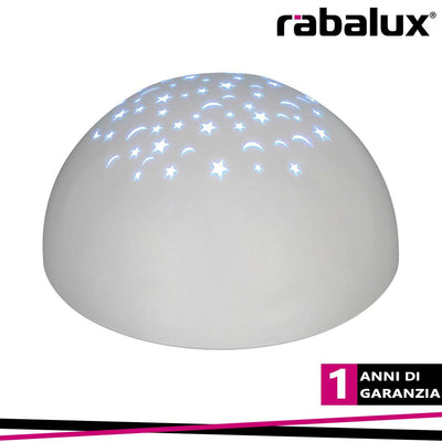 LINA, STARY EFFECT PROJECTOR, WHITE, IN-BUILT LED 0,5W RGB,