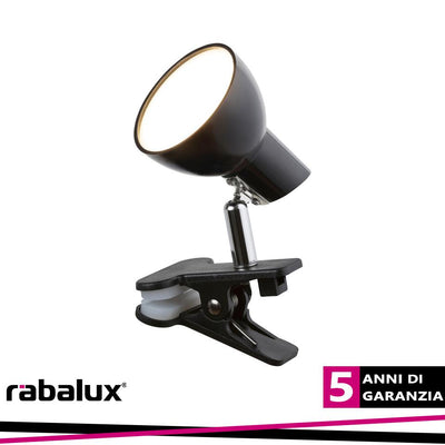 NOAH, CLIP LAMP, BLACK, IN-BUILT LED 5W 360LM 3000K, CABEL S